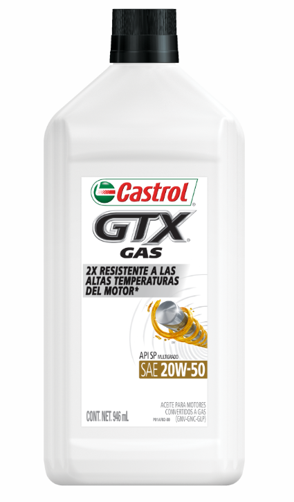 Envase de aceite CASTROL CASTROL GTX GAS 20W50 MINERAL - QT 1LT grado 20W50 - Lubricentro Piloto